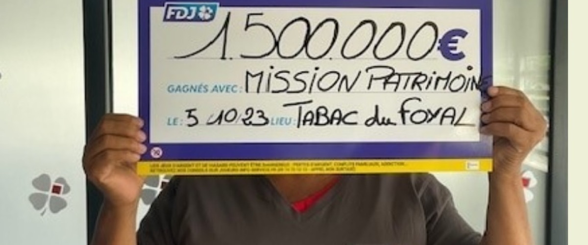 Le premier jackpot du ticket Mission Patrimoine 2023 est martiniquais